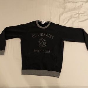 Billionaire Boys Club Embroidered Astronaut Logo Black Crewneck - M